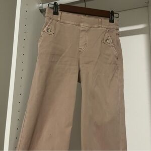 Spanx Stretch Twill Cropped Wide Leg Pant mauve